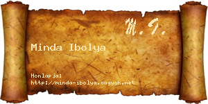 Minda Ibolya névjegykártya