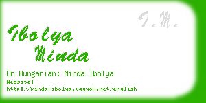 ibolya minda business card